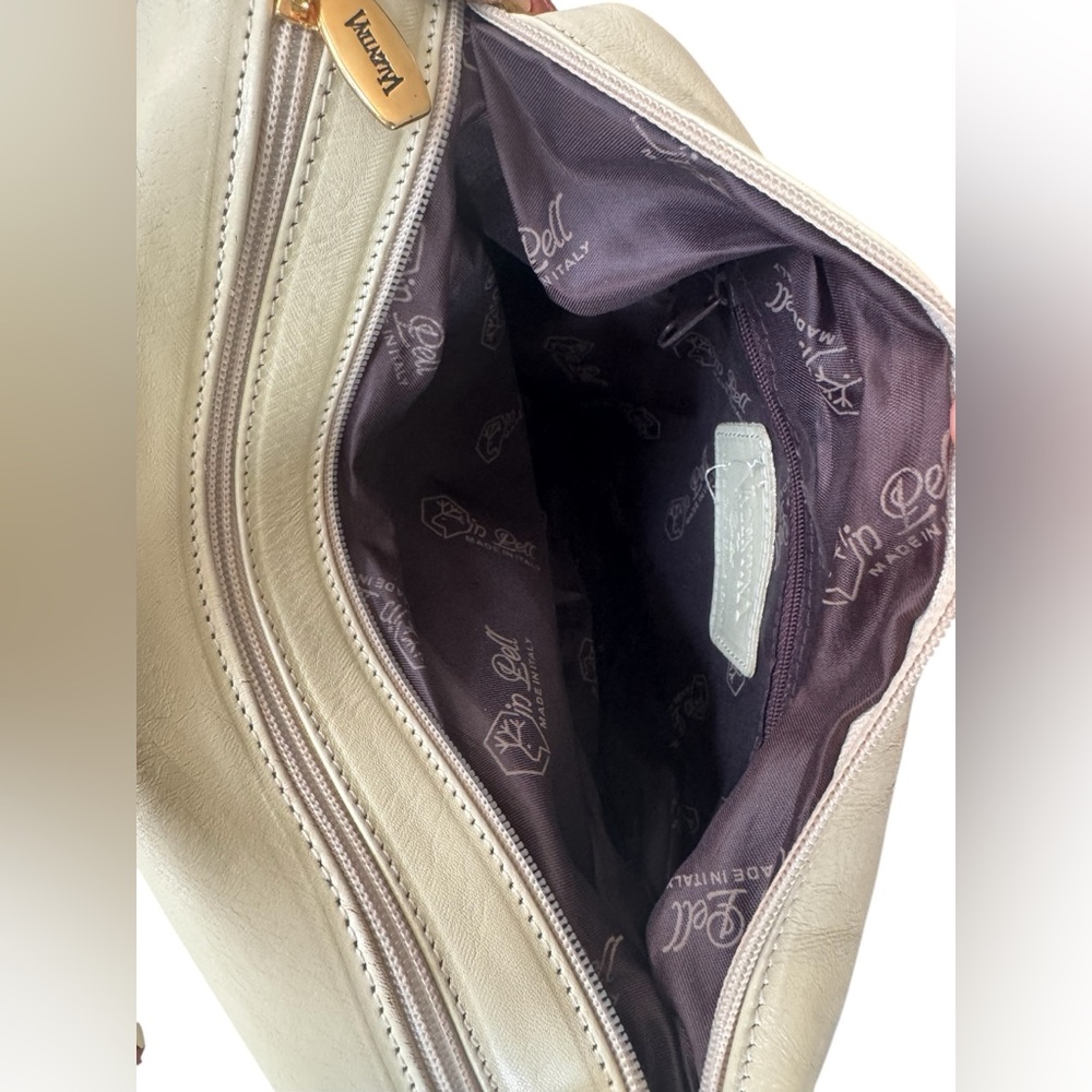 Valentina |Color light Yellow Authentic Italian Purse large dual pocket - Picture 14 of 14